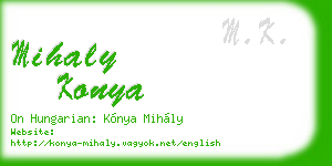 mihaly konya business card